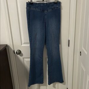 Sofia Melisa Women's Blue Flare Pull Up Jeans, Size 12, Like New